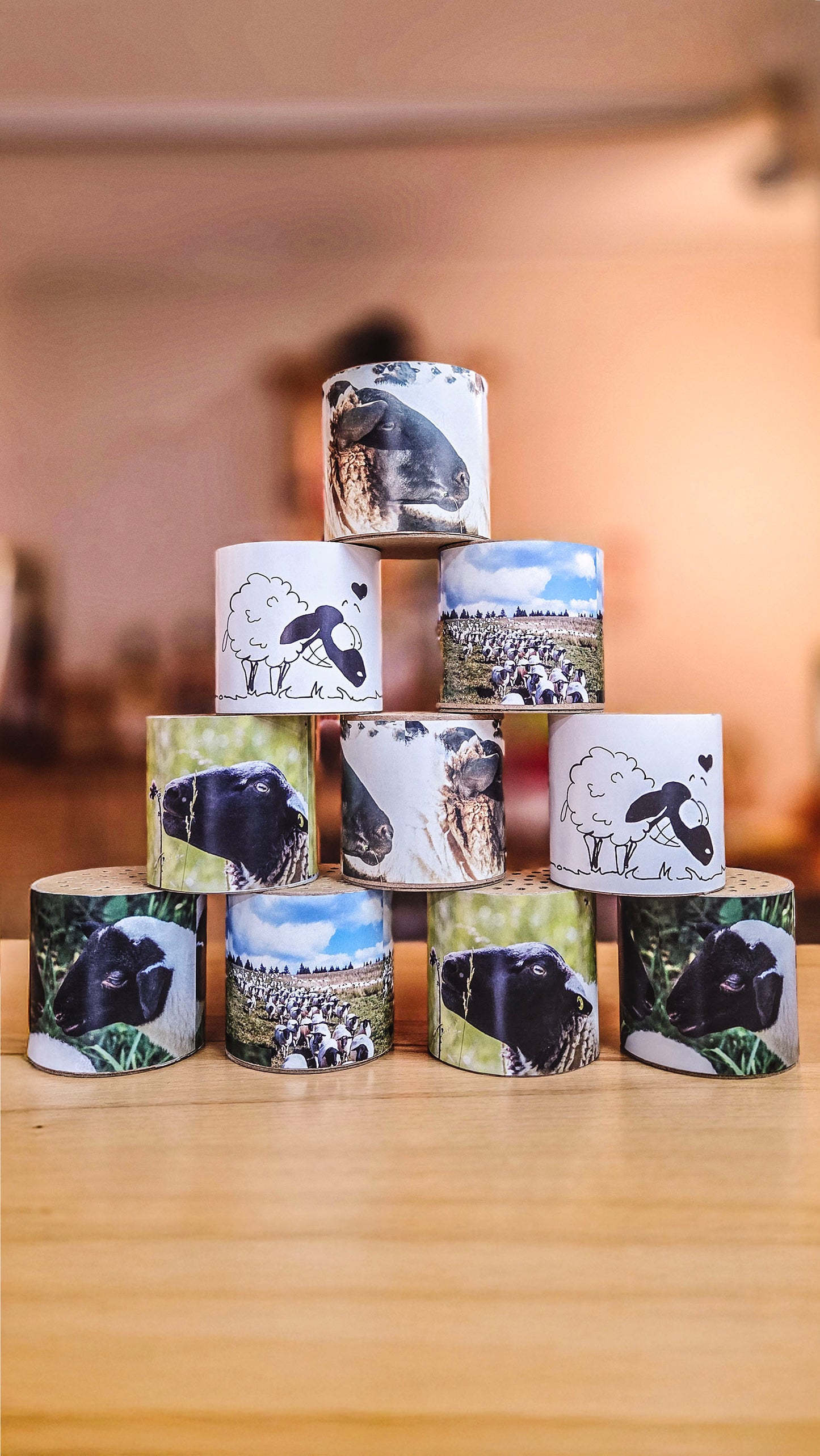 Blökdose mit Rhönschaf-Motiv
