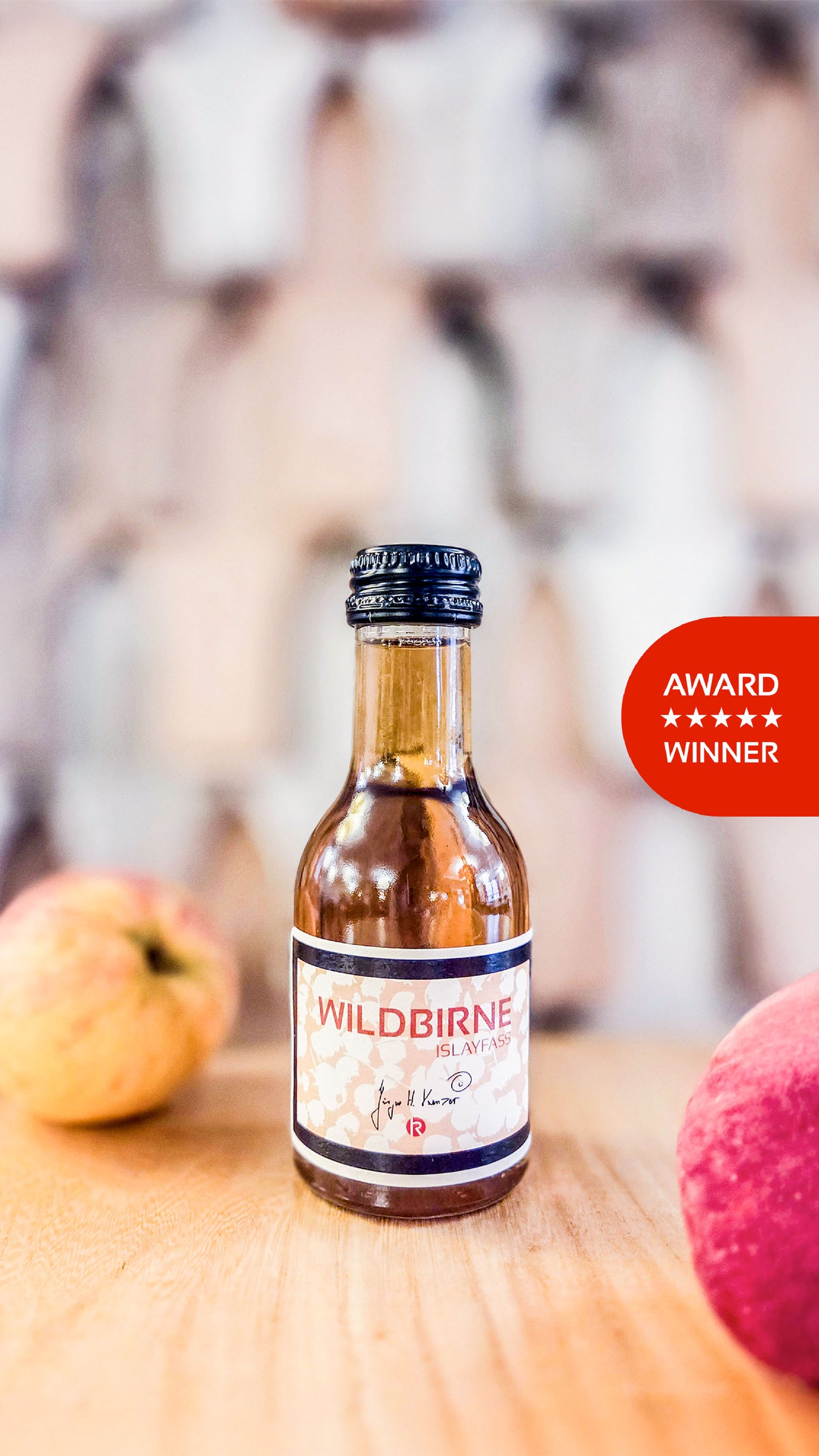 Apfelsherry - WILDBIRNE MINI - im Islayfass gereift (trocken) - GOLD Medal Winner Cider World '21